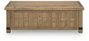 Ridgester - Lift Top Cocktail Table - Light Brown