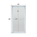 Noralie - Floor Mirror - Faux Diamonds & Mirrored