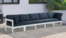 Nizuc - Outdoor Patio 5 Seat Modular Sofa With White Frame