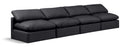 Indulge - Faux Leather 4 Seat Modular Armless Sofa