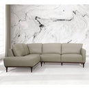 Tampa - 33" Sectional Sofa - Airy Green Leather