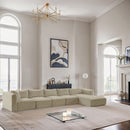 Shaggy - 5 Piece Modular Sectional With Chaise