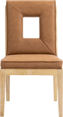 Gwendolyn - Faux Leather Dining Side Chair With Natural Frame (Set of 2)