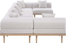 Laguna - 7 Piece Resilient Water Resistant Fabric 142" Upholstered Outdoor Patio Modular Sectional