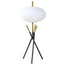 Layton - White Orb Shade Tripod Table Lamp - Black