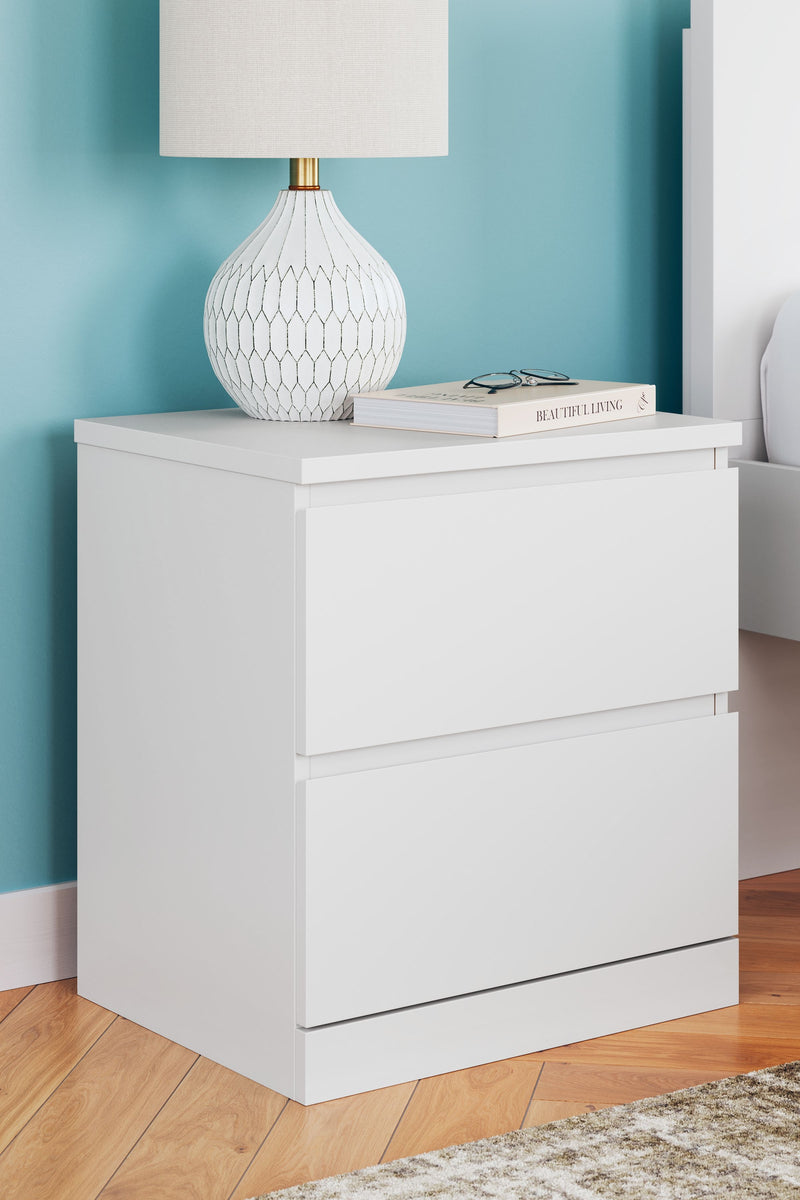 Onita - White - Two Drawer Night Stand