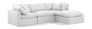 Indulge - Linen 4 Piece Modular Sectional With Chaise - White