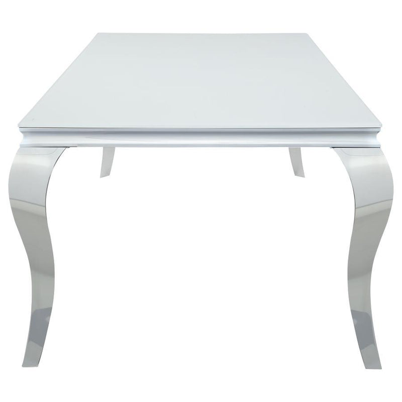 Carone - Rectangular Glass Top Dining Table