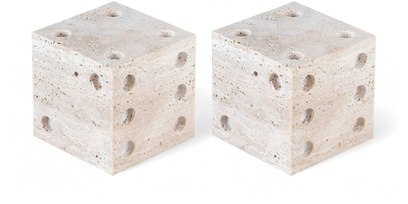 Dice - Travertine Decorative - Natural