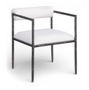 Axis - Linen Textured Cream Fabric Upholstered Dining Chair (Set of 2)