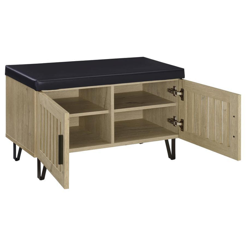 Brixton - 2-Door Padded Entryway Shoe Storage Bench