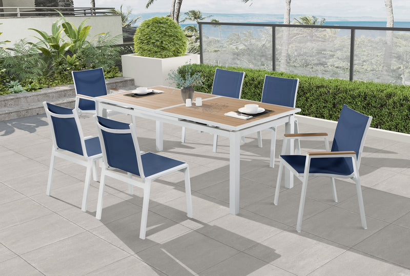 Nizuc - Outdoor Patio Dining Arm Chair (Set of 2) - Navy - Fabric