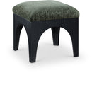 Lawson - Chenille Fabric Ottoman - Black Base