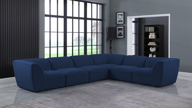 Miramar - Modular Sectional 6 Piece - Navy - Fabric