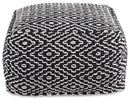 Jasett - Pouf - Black / Ivory