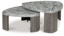 Surmour - Stacked Cocktail Table - Gray / Brown