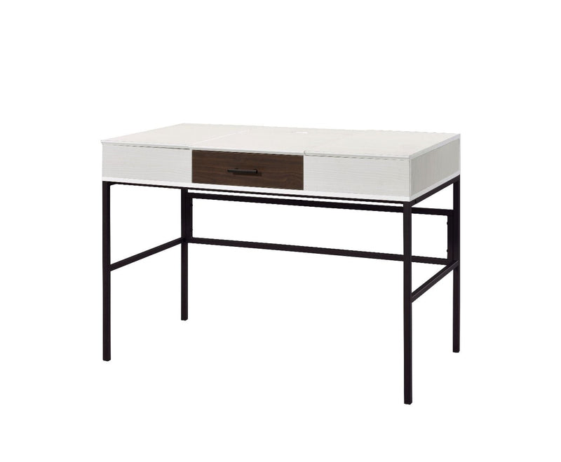 Verster - Writing Desk With USB - Natural & Black