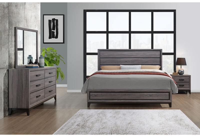 Kate - 5 Piece Queen Bedroom Set - Gray