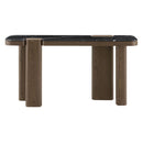 Dana - Console Table - Faux Marble Top, Black & Dark Walnut