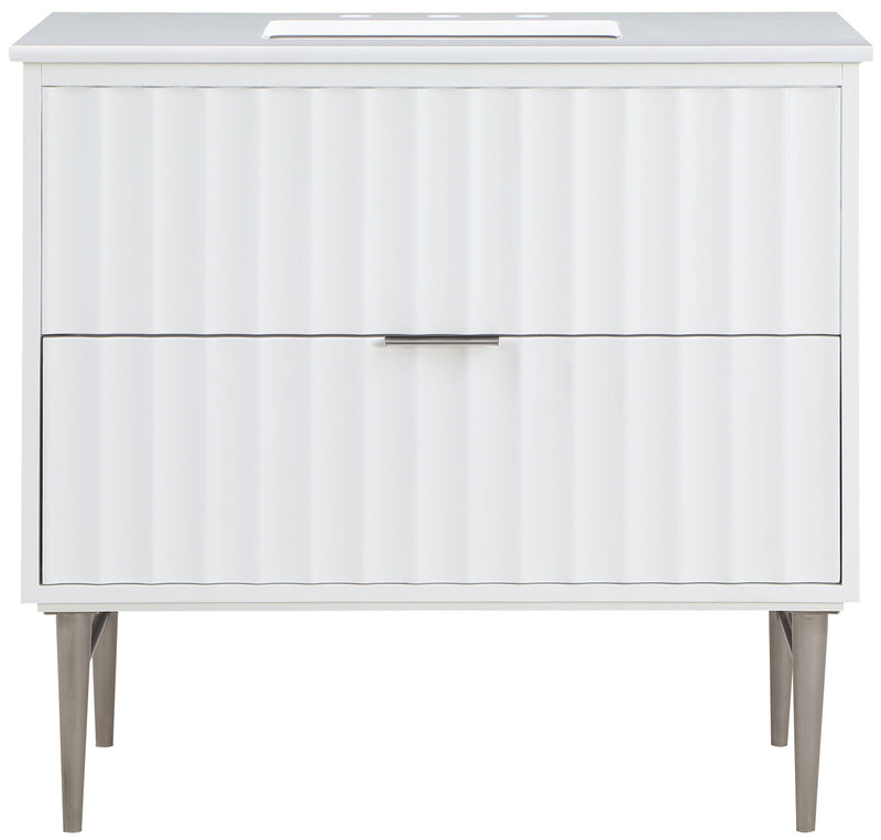 Modernist - Bathroom Vanity With Chrome Legs