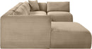 Shaggy - Fabric 5 Piece Modular U-Shaped Sectional