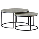 Lainey - 2 Piece Round Faux Marble Nesting Coffee Table