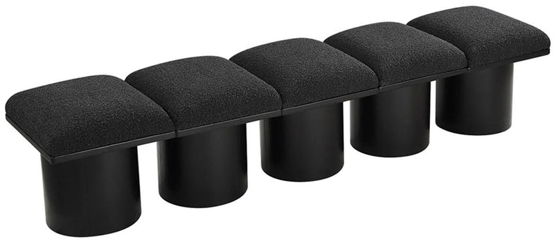 Pavilion - 5 Piece Modular Bench With Black Base