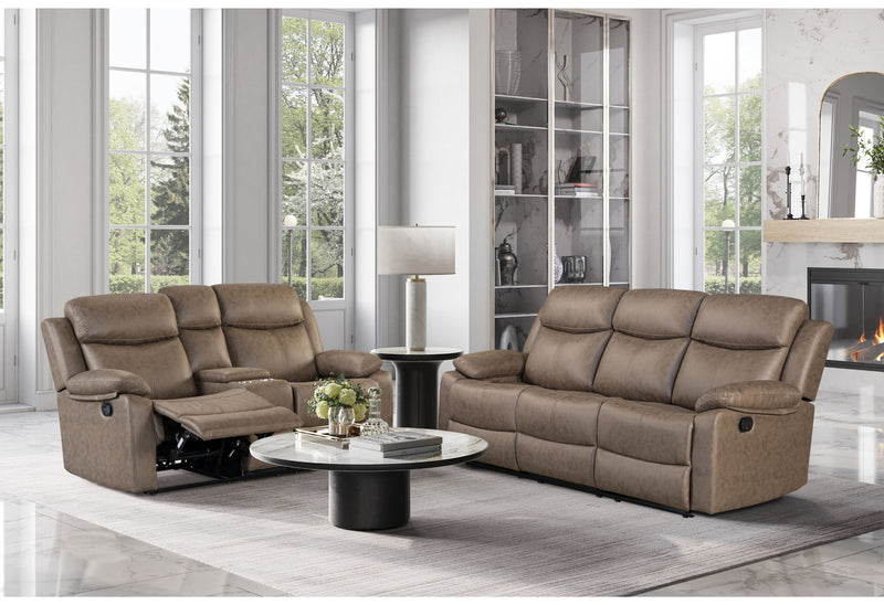 U6026 - Reclining Sofa / Console & Reclining Loveseat - Dark Brown