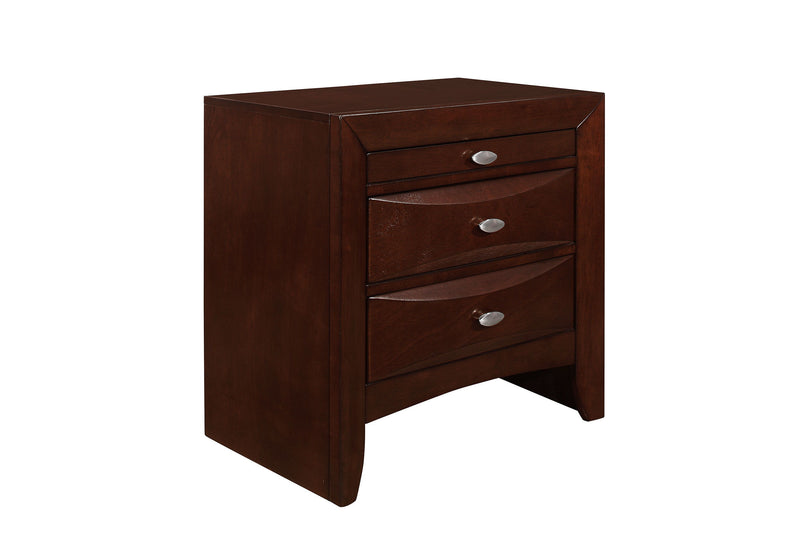 Linda - New Nightstand - New Merlot