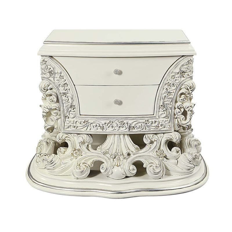 Adara - Nightstand - Antique White Finish