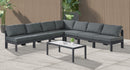 Nizuc - Outdoor Patio 7 Piece Modular Sectional With Gray Frame