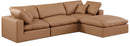 Comfy - 4 Piece Faux Leather Modular Sectional With Chaise