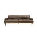Silchester - Sofa - Distress Chocolate Top Grain Leather & Oak