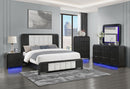 Beckett - 5 Piece King Bedroom Set With Cooler And Speaker - Black