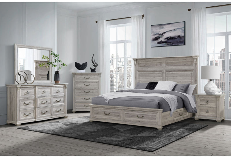 Tatum - 5 Piece Queen Bedroom Set With Storage - Natural