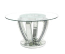 Noralie - Dining Table - Mirrored & Faux Diamonds