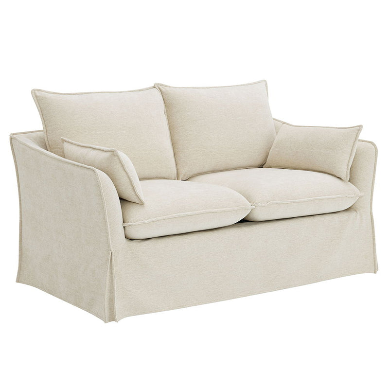 Shane - Loveseat With 2 Pillows - Beige Linen