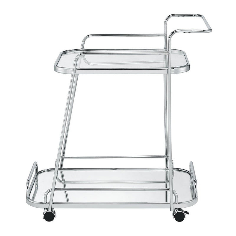 Aegis - Serving Cart - Clear Glass & Chrome