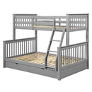 Haley II - Twin Over Full Bunk Bed With Storage - Gray
