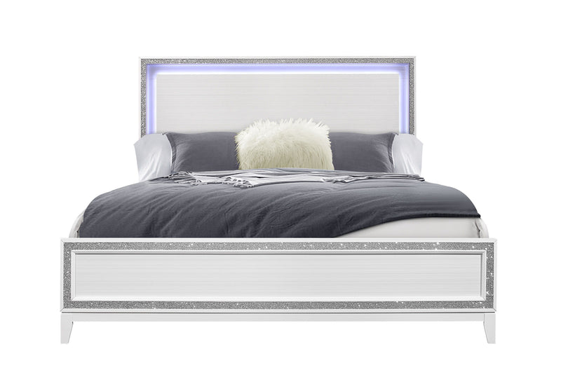 Lily - King Bed - White