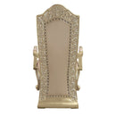 Vatican - Arm Chair (Set of 2) - Synthetic Leather & Champagne Silver