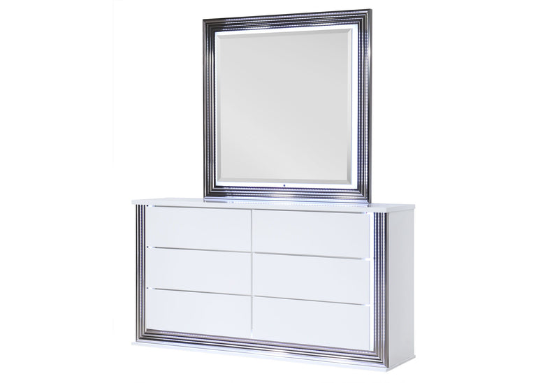 Ylime - Mirror With LED - Smooth White