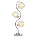 Amberley - 3-Light Curvy Metal Table Lamp Silver - Silver