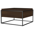 Fulton - Square - Mango Wood Coffee Table - Dark Brown