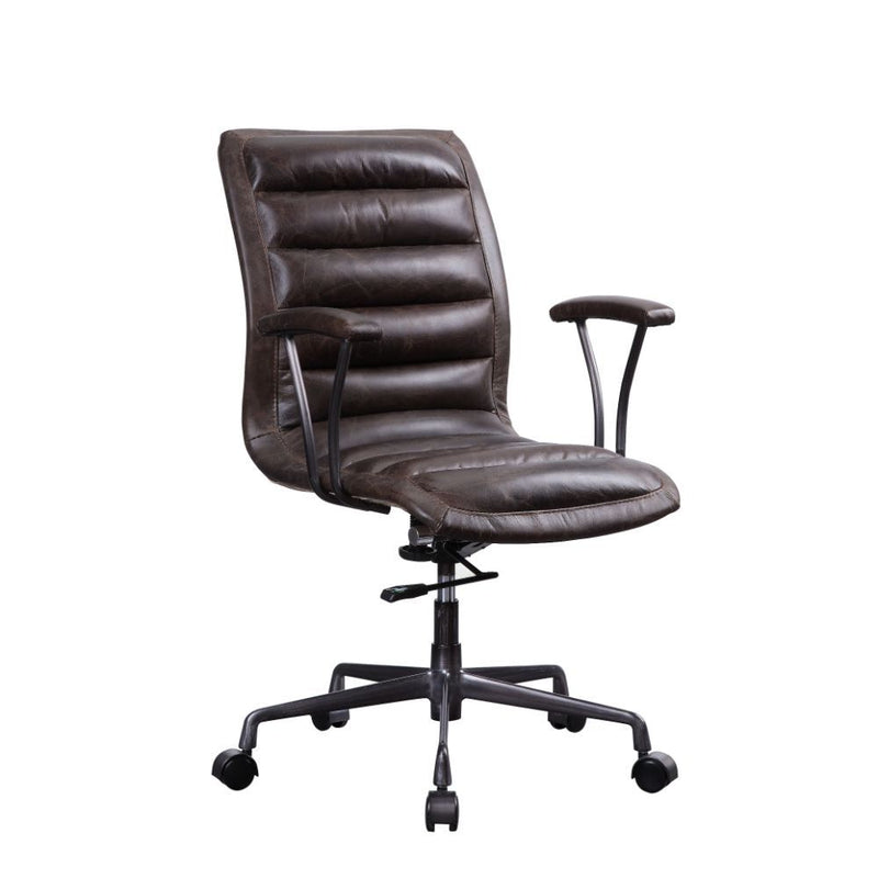Zooey - Office Chair - Distress Chocolate Top Grain Leather