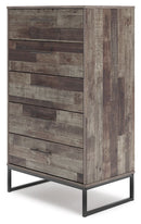 Neilsville - Five Drawer Chest - Black / Gray