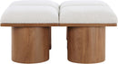 Pavilion - 4 Piece Modular Bench With Brown Base