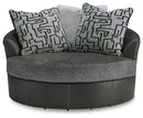 Brixley Pier - Oversized Swivel Accent Chair - Graphite