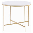 Ellison - Round Marble Coffee And End Table Set