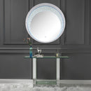 Nysa - 39" Accent Mirror With LED - Mirrored & Faux Crystals
